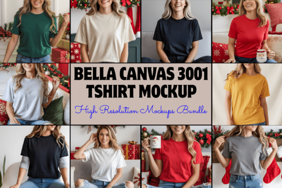 Download Bella Canvas 3001 Tshirt Mockups Bundle - Mockups Collection