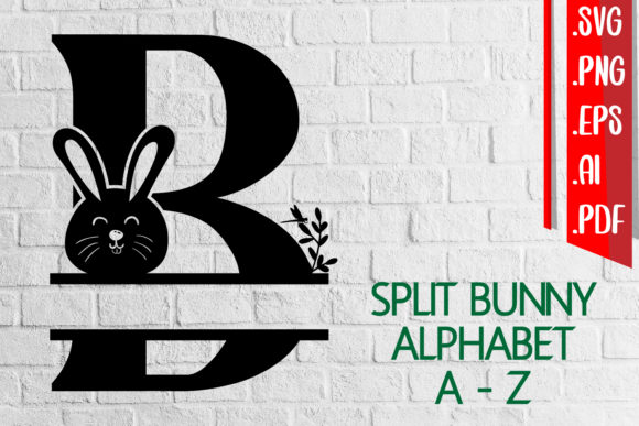 Download Bunny Split Alphabet a-Z Svg Eps Ai Png - Premium Bundle