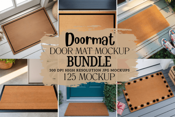 Download Doormat Mockup Bundle, Door Mat Mockups - Mockups Collection